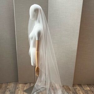 Off-White Chapel Length Bridal Veil